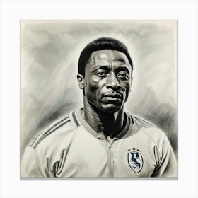 Chalk Painting Of Pele Canvas Print