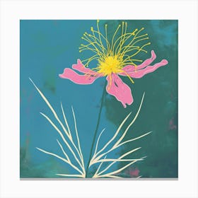 Love In A Mist 1 Square Flower Illustration Canvas Print