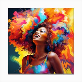 Colorful Woman Canvas Print