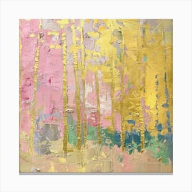 Pink And Yellow Trees Canvas Print