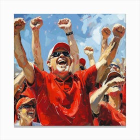 A Sports Fans Cheering Oil Painting Illustration 1718674763 3 Canvas Print