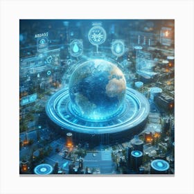 Futuristic City 1 Canvas Print