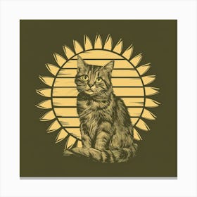 Cat In Sun Canvas Print