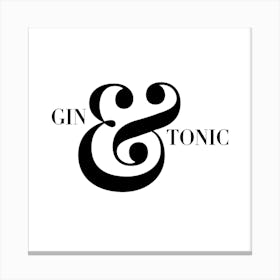 Gin And Tonic Square Canvas Print