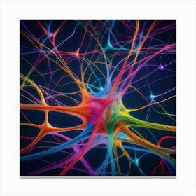 Colorful Neuron 4 Canvas Print