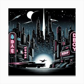 Neon City Canvas Print