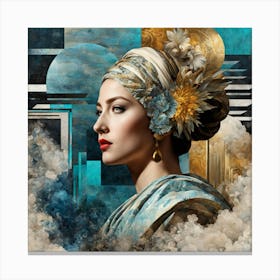 Woman In A Turban Art print Canvas Print