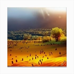 The fields Canvas Print