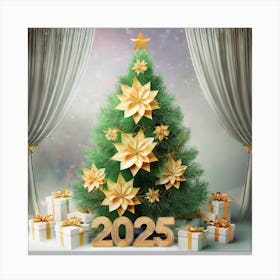 2025 Christmas Tree 3 Canvas Print