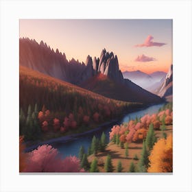 Autumn In The Mountains Canvas Print