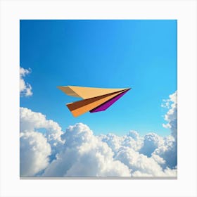 Paper Airplane In The Sky 2 Canvas Print