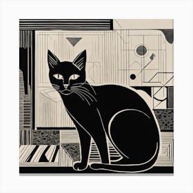 Black Cat 4 Canvas Print