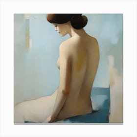 Nude Woman Abstract Painting of a Woman Canvas Print