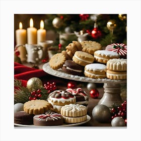 A Kitchen Christmas Decorations Cakes Biscuits Sweets Chocolate Ultra Hd 103068577 Canvas Print