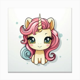 Cute Unicorn 667 Canvas Print