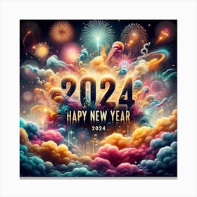 Happy New Year 2024 7 Canvas Print