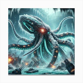 Tidalus Tentacle Strike Canvas Print