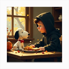 Snoopy And Peanuts 6 Canvas Print