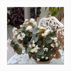 White Flowering Plant Canvas Print