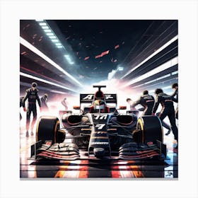 Racing car Created by using Imagine AI Art Canvas Print