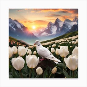 Dove In The Mountains Canvas Print