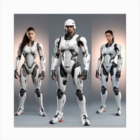 Building A Strong Futuristic Digital Suit Like The One In The Image Requires A Significant Amount Of Expertise, Resources, And Time 4 Canvas Print