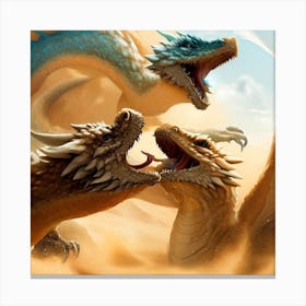 Dragons In The Desert Canvas Print