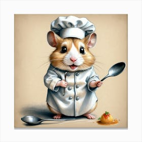 Chef Hamster 24 Canvas Print