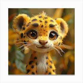 Cute Leopard Canvas Print