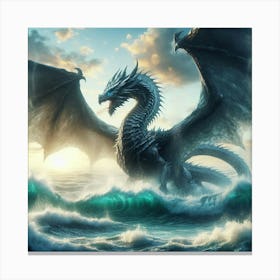 Dragon In The Ocean 1 Canvas Print