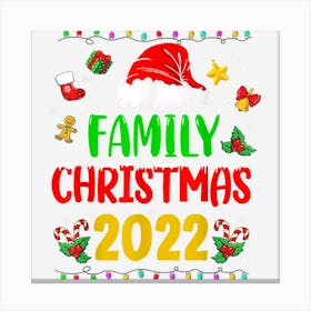 Matching Family Christmas 2022 Christmas Lights Xmas Holiday 1 Canvas Print