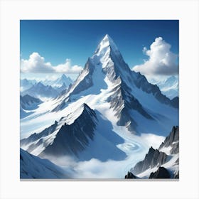 Snowy Mountains Canvas Print