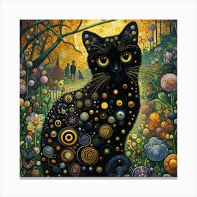 Cat In The Garden Canvas Print