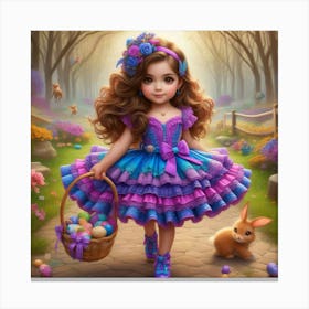 Easter Girl 12 Canvas Print