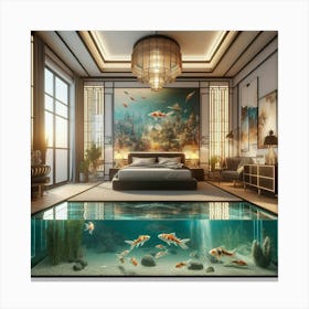 Art Deco Bedroom 3 Canvas Print