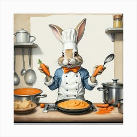 Chef Bunny 17 Canvas Print