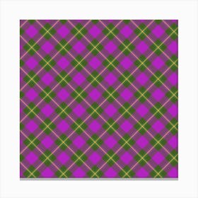 Purple And Green Tartan 1 Canvas Print