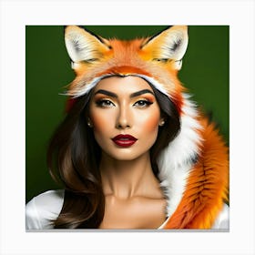 Fox Woman 3 Canvas Print