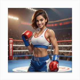 Boxing Girl Canvas Print