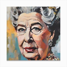 Queen Elizabeth II Artwork Canvas Print