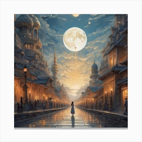 Night In The City Canvas Print