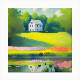 House By The Pond 12 Canvas Print