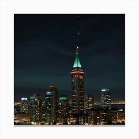 Victoria Tower At Night Canvas Print