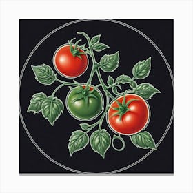 Tomatoes On A Vine Canvas Print