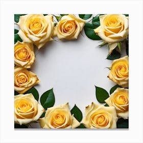 Yellow Roses 12 Canvas Print