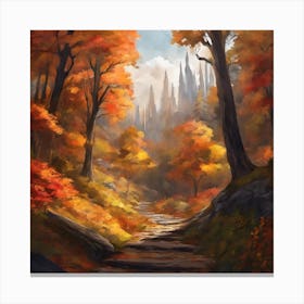 Path In The Woods Canvas Print