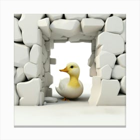Duck In A Hole 1 Canvas Print
