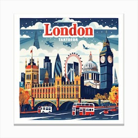 London Cityscape 4 Canvas Print