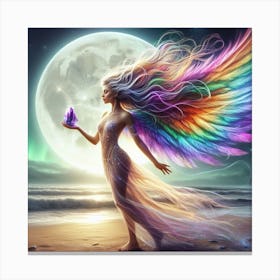 Rainbow Angel 4 Canvas Print