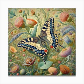 Butterfly In The Garden 7 Canvas Print